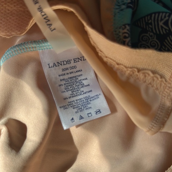 Lands' End Blue Floral One Piece Swimsuit - Picture 8 of 8